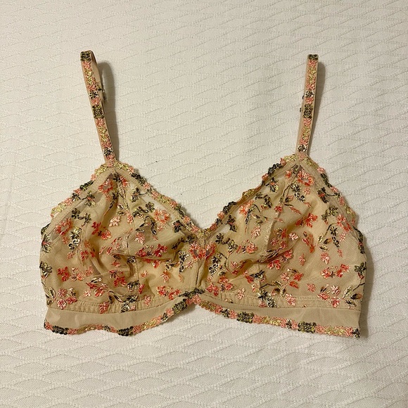 SOLD Aerie Embroidered Triangle Bralette, XL - Picture 2 of 3